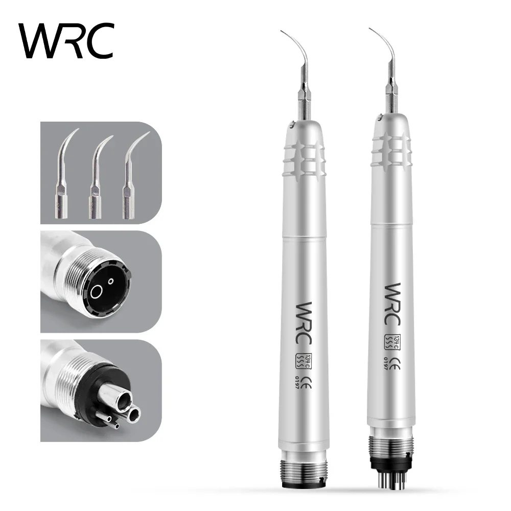 Dental Ultrasonic Air Scaler Handpiece Activation Irrigation Perio Scaling Tip With SJ1 SJ2 SJ3 Tooth Cleaner 2/4 Holes