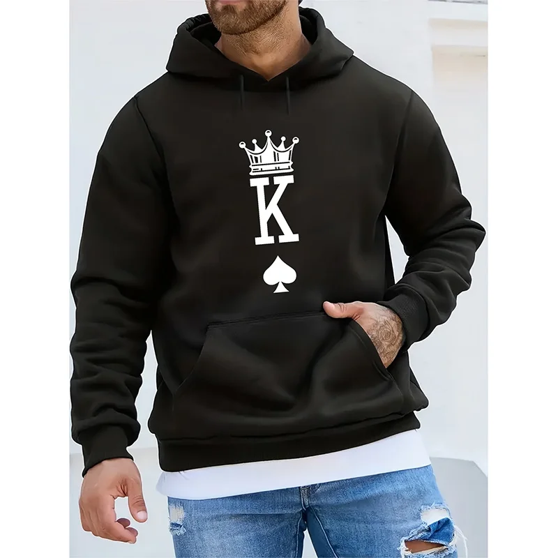 

New Letter K Print Hoodie Men Woman Fashion Round Neck Hoodies Hooded Sweatshirts Harajuku Pullovers Tracksuit Unisex Clothing