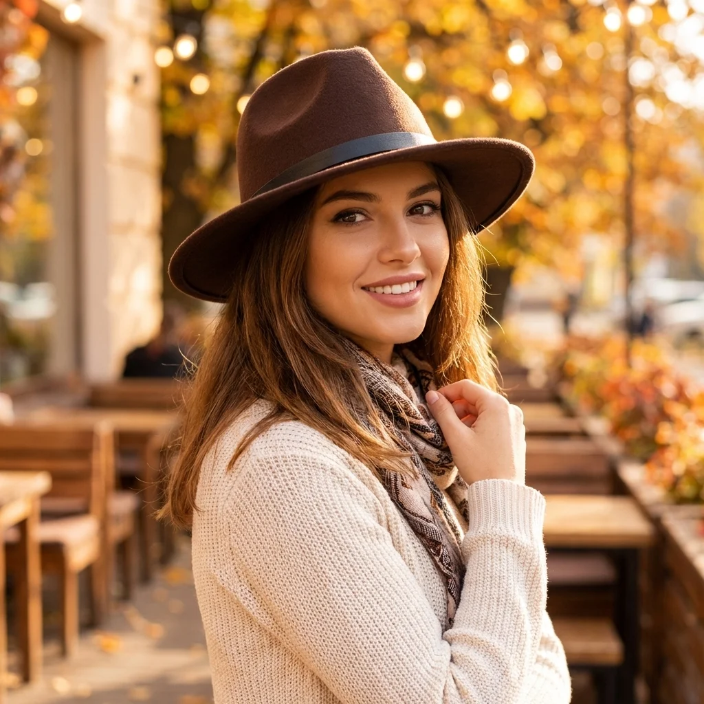 New Fashion Vintage Classic Wide Brim Fedora Hat with Belt Soft Felt British Style Felt Hat Formal Hat Stage Performance