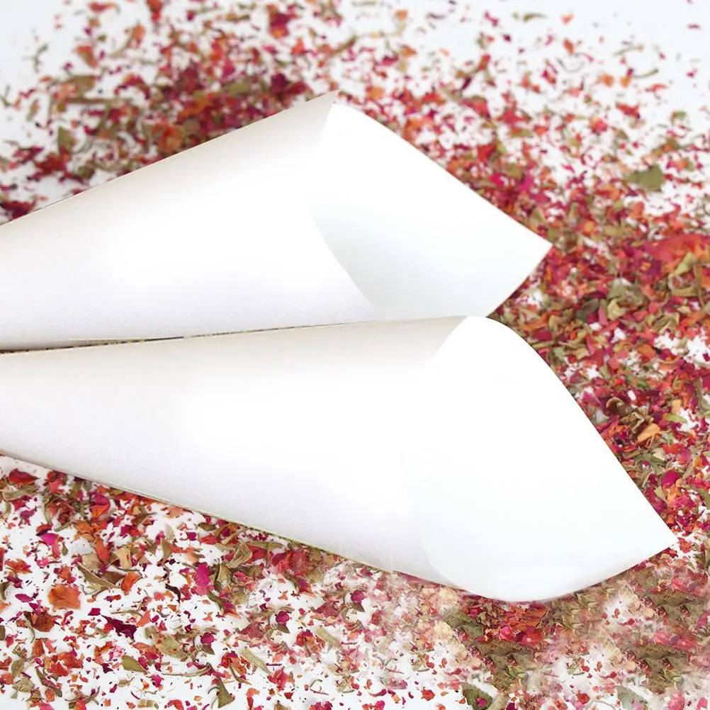 

60 Pcs Wedding Petal Cone Confetti Paper Flower Petals Cones Decoration Candy Craft