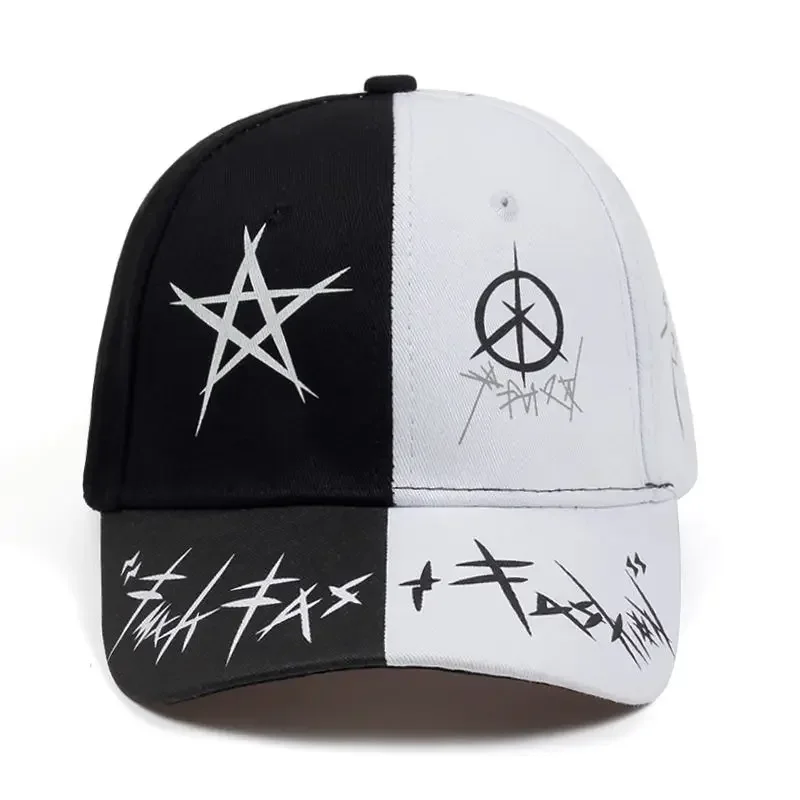 Topi bisbol musim panas baru topi matahari grafiti topi Hip Hop Visor musim semi topi Snap-back dapat disesuaikan untuk wanita kualitas tinggi