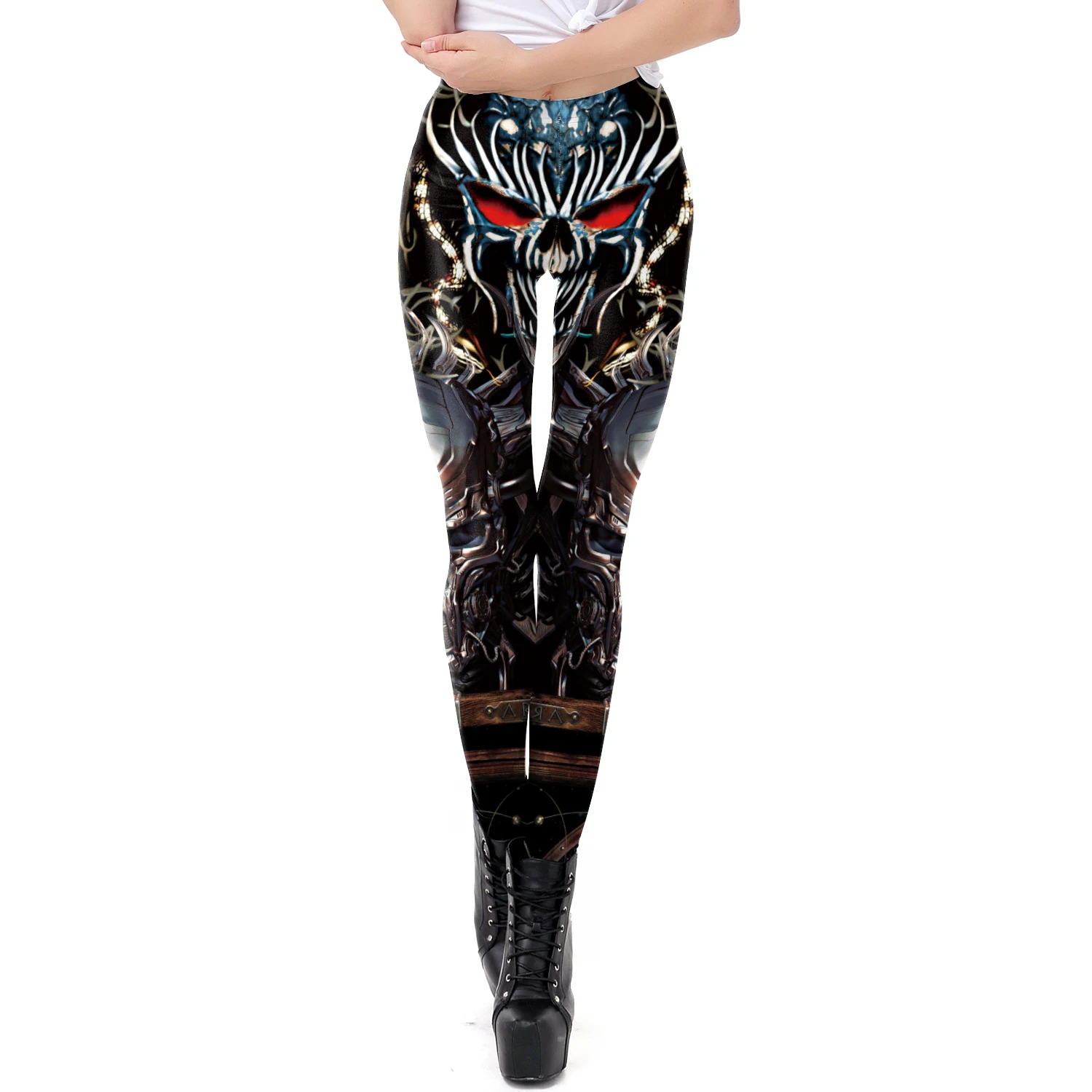 [You\'re My Secret]-leggings de estilo Punk para mujer, pantalones de entrenamiento con estampado de Steampunk Gear of War, color gris oscuro