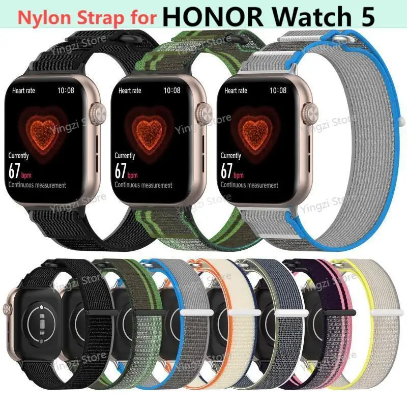 Pulseira de nylon para honor band 5, pulseira esportiva de substituição para honor band5, acessórios inteligentes