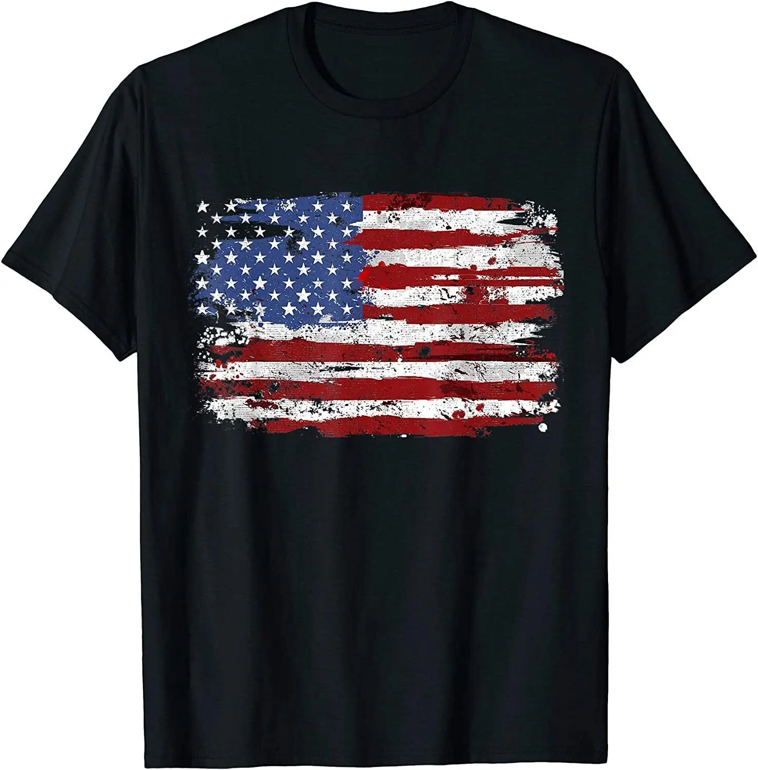 NEW! American Flag USA United States America US 4th July T-Shirt - MADE IN USA