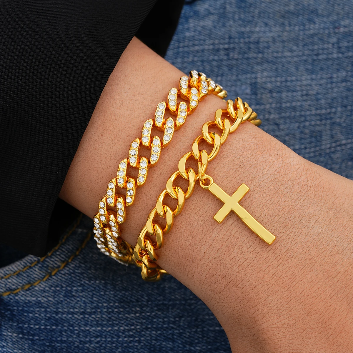 2Pcs/Set Gold Color… - image
