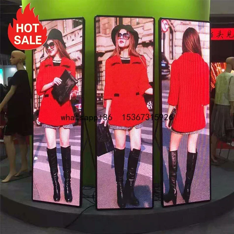 

1 2 Floor Standing 3G 4G Wifi Control 640x1920mm Digital Poster Led Screen Display For Exhibition Shopping Mall