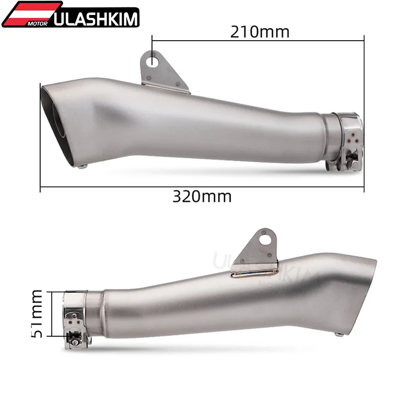 51mm Universal Motorcycle Exhaust Modified Muffler Pipe S1000rr Z400 Z800 GS1000RR  Tracer 700 Gsx R1000r Tmax 500 Cbr1000rr