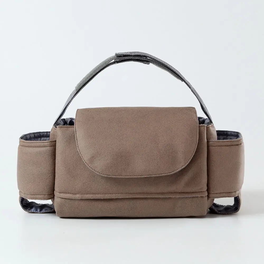 حقيبة تنظيم عربة الأطفال كبيرة السعة متعددة الوظائف بتصميم قابل للفصل، حقيبة تعليق للعربة مقاومة للماء مع جيب عازل