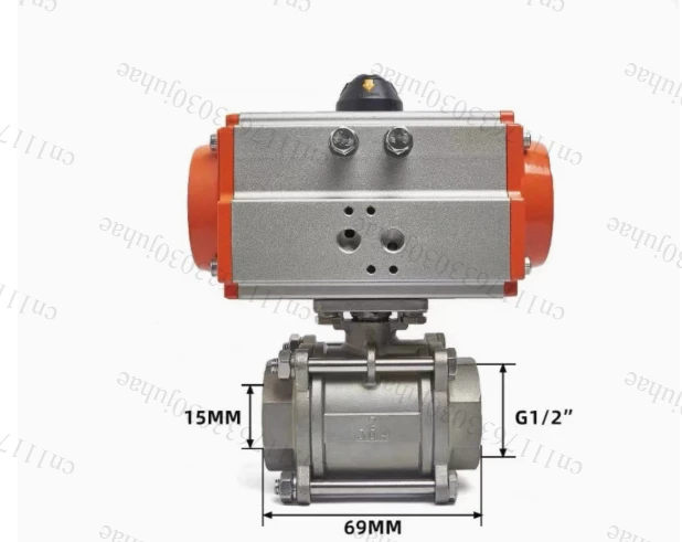 Pneumatic three-way ball valve quick connect stainless steel disc internal thread threaded ball valve
