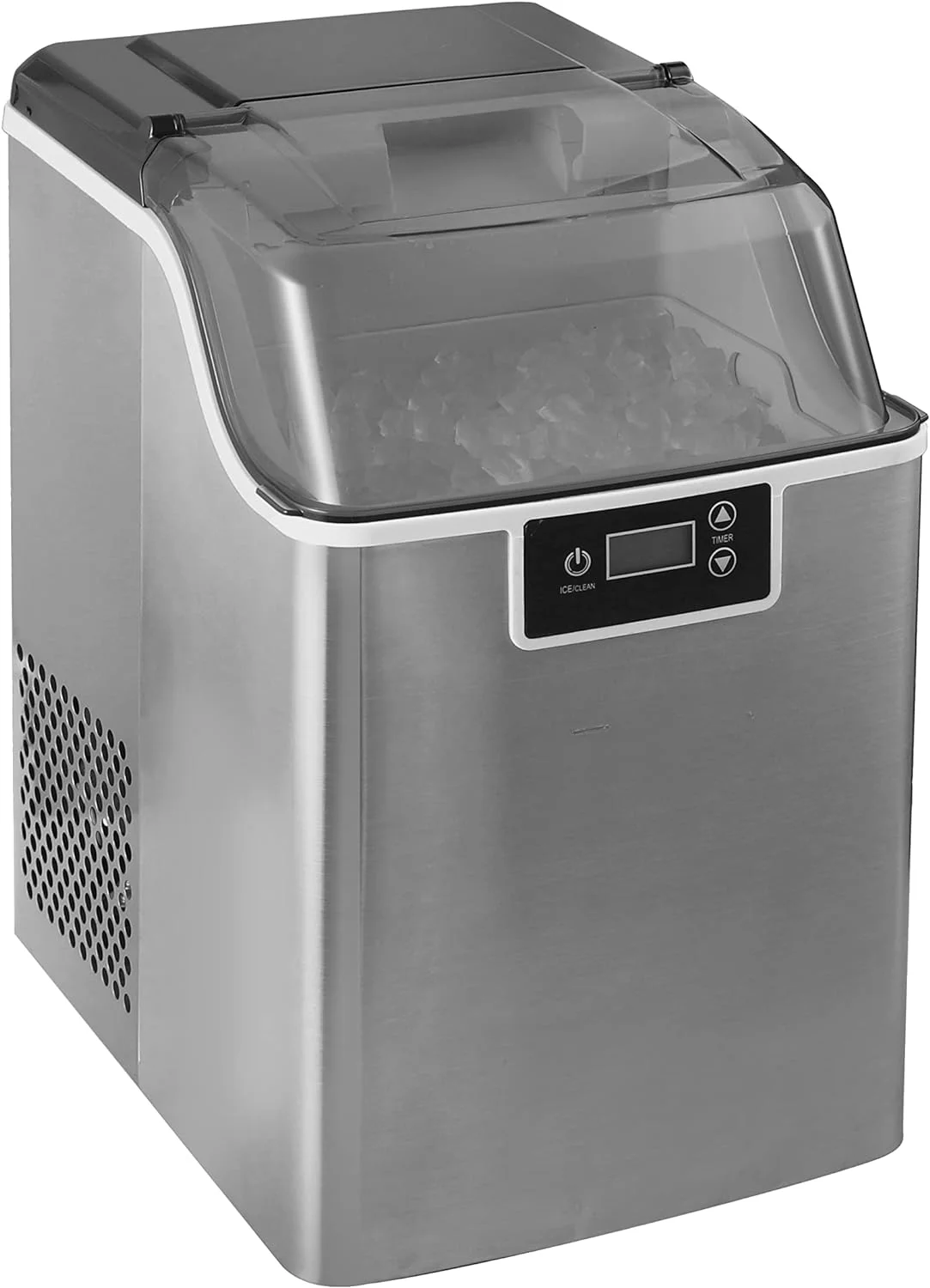 Countertop Crunchy Chewable Nugget Ice Maker V2, 44lbs per Day, Stainless Steel