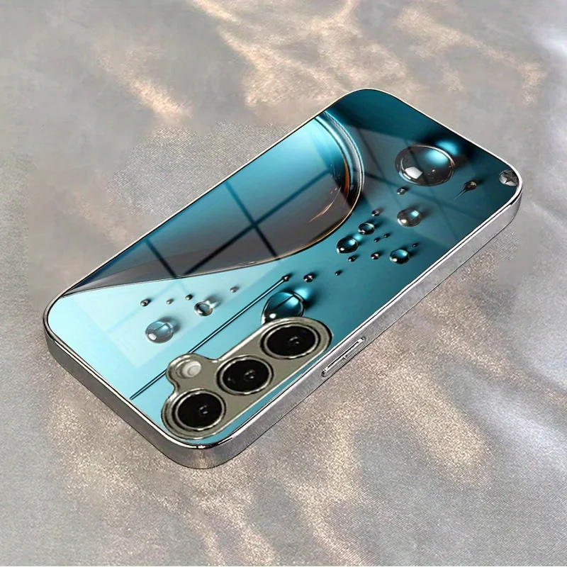 Water Droplet Art Design Pattern Plating Business Design Business Applicable for Galaxy S25, S24 Ultra, S23, S23 FE, S22 Ultra