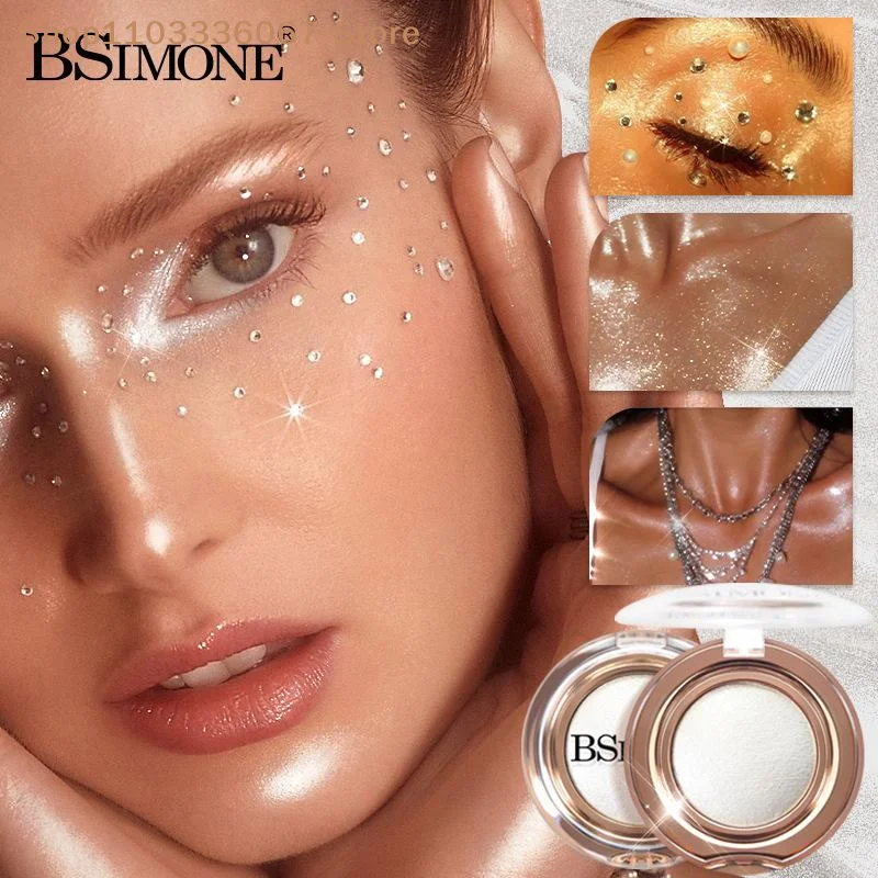 [MP]1Pc BSIMONE ไฮไลท์เตอร์พาเลทท์ ไฮไลท์เตอร์เนื้อชิมเมอร์ประกายมุก ให้ผิวเปล่งประกายอย่างเป็นธรรมชาติ เนื้อเนียนละเอียด แป้งเบคค์ คิวตี้ คอสเมติกส์ เมคอัพ