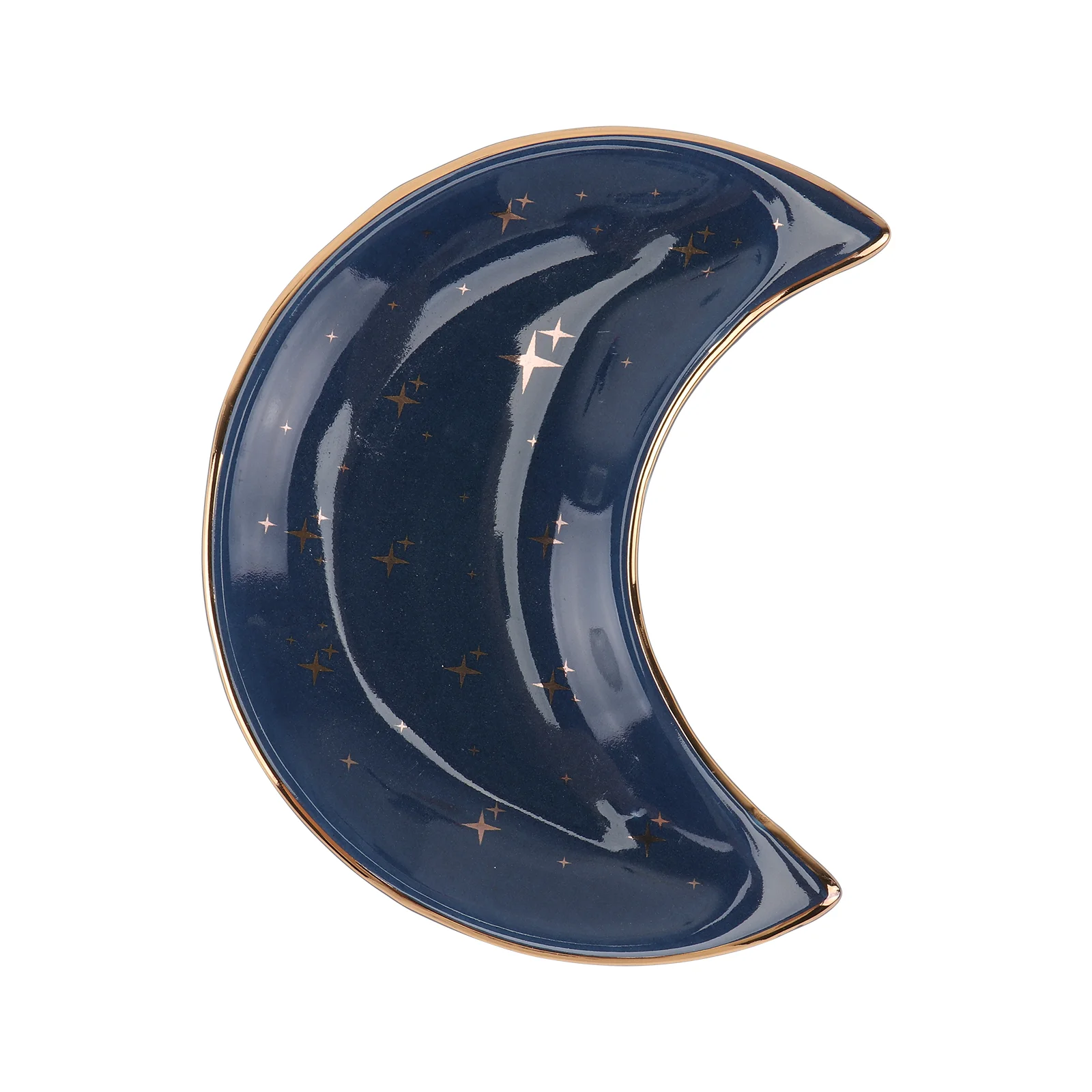 

Ceramic Tray Moon Shape Plate for Rings Earrings Necklace Storage Display Food Plates Home Adornment Waterproof Easy Clean High