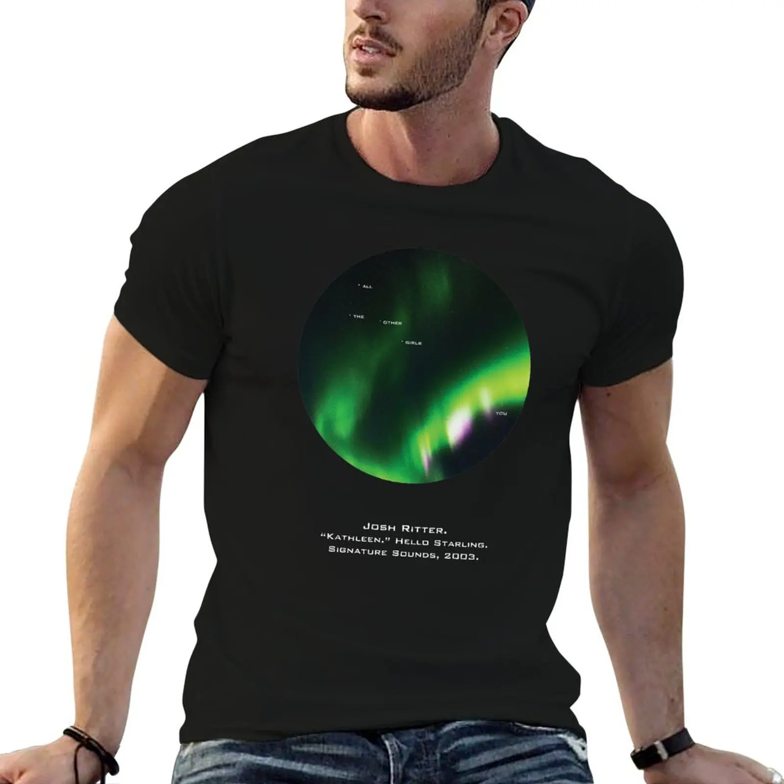 Camiseta de Josh Ritter, Kathleen Lyrics, Northern Lights, camisetas de anime para hombre, camiseta de algodón de alta calidad