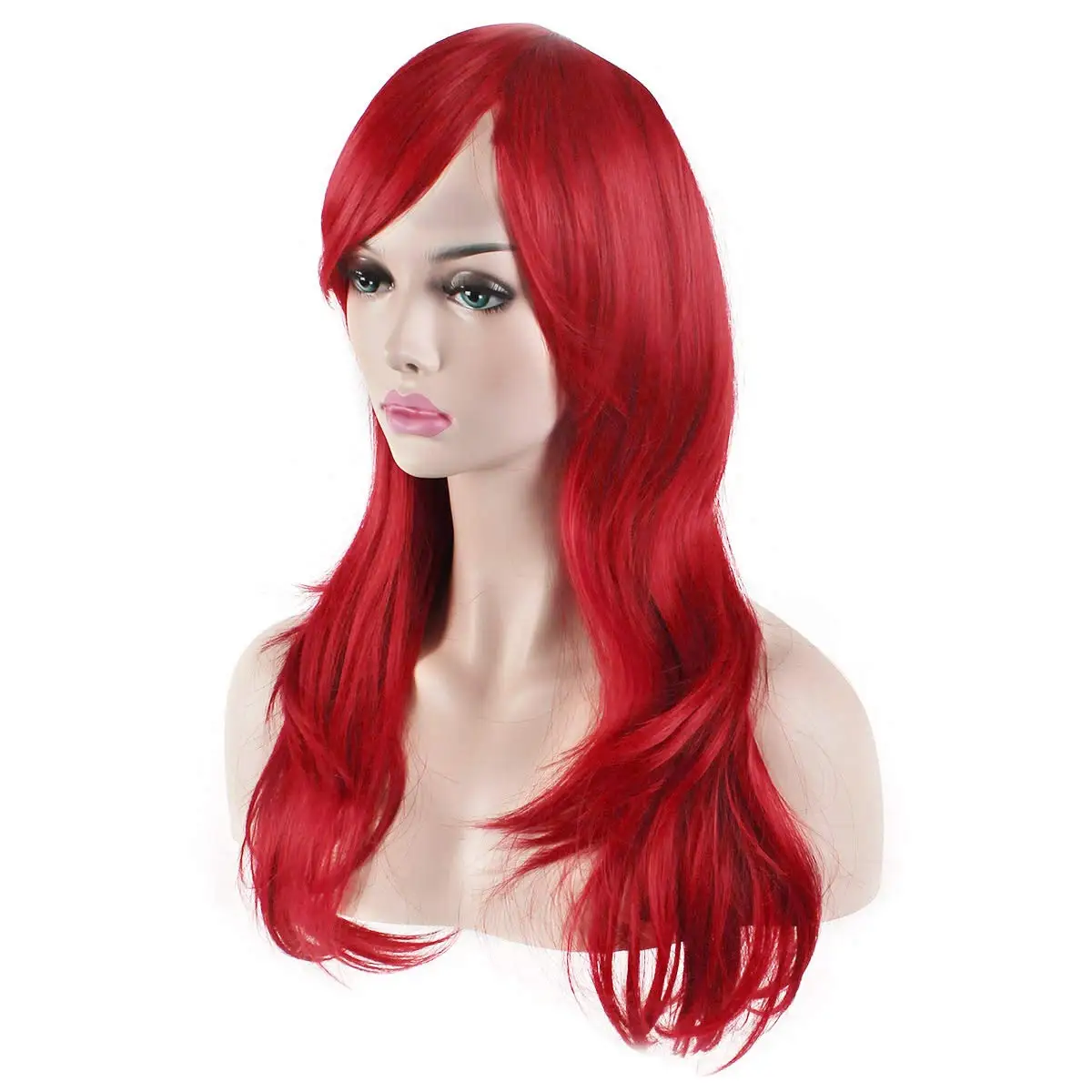 Parrucca sintetica alla moda da 28 pollici, capelli ricci ondulati lunghi, parrucca cosplay di ruolo di Halloween, parrucca di seta quotidiana ad alta temperatura