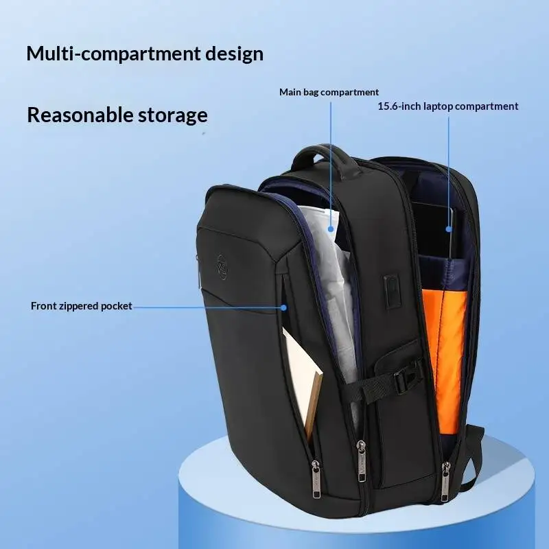 Business Backpack Men's Combination Lock Waterproof Backpack Large Capacity Business Trip Multi-function Anti-theft Computer Bag