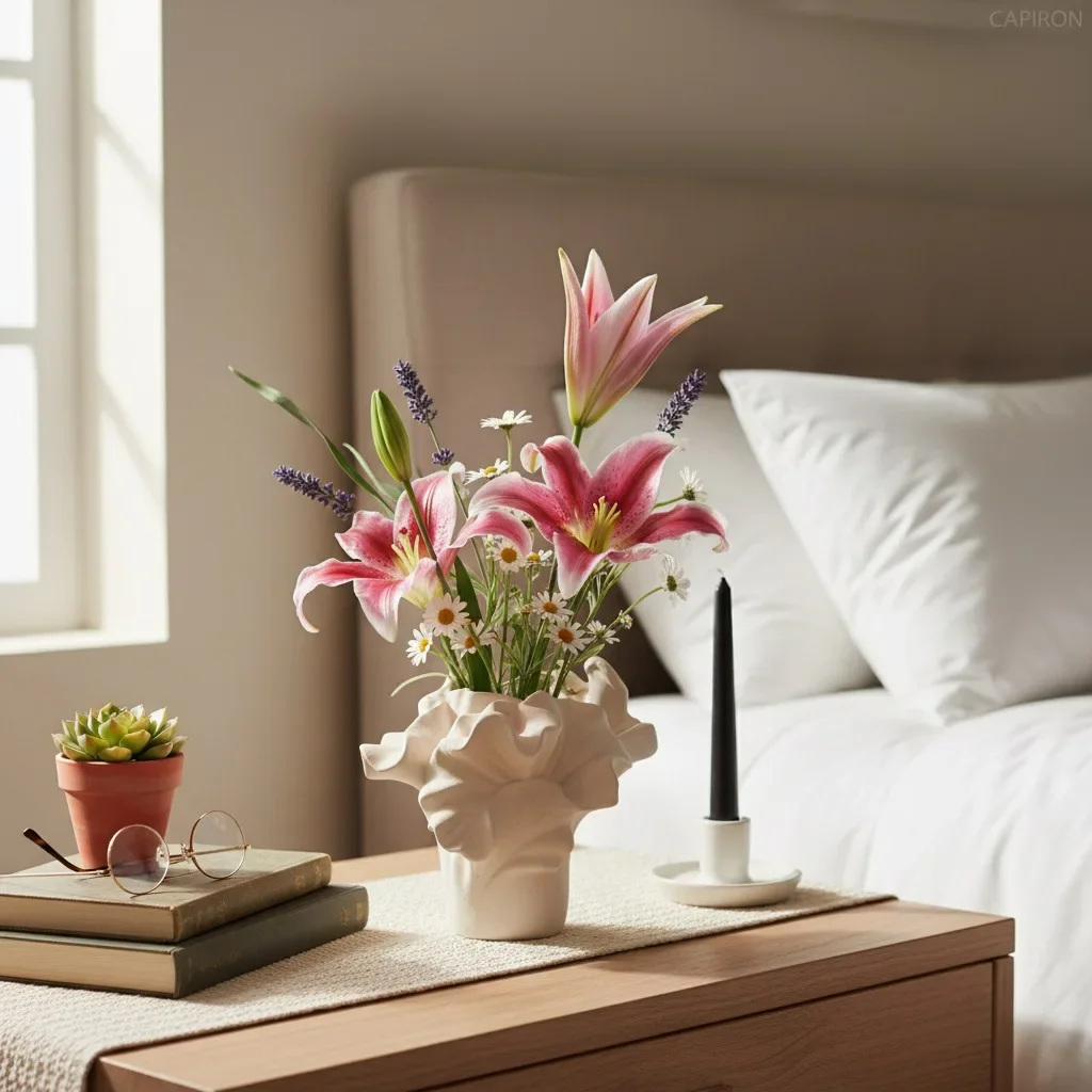 CAPIRON New Nordic Vase for Fresh Flower Dried Pampas Grass Chic Centerpiece Tabletop Living Room Home Decoration Office Bedroom