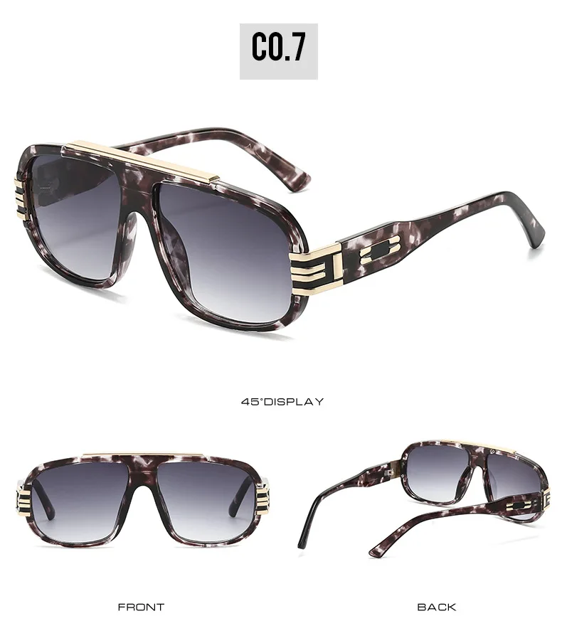 2025 Vintage-Sonnenbrille für Damen, großer Rahmen, Piloten-Punk-Sonnenschutz, Schattierungen, Herren, Strand, Reisen, lässig, Uv400-Sonnenbrille – Detail 13