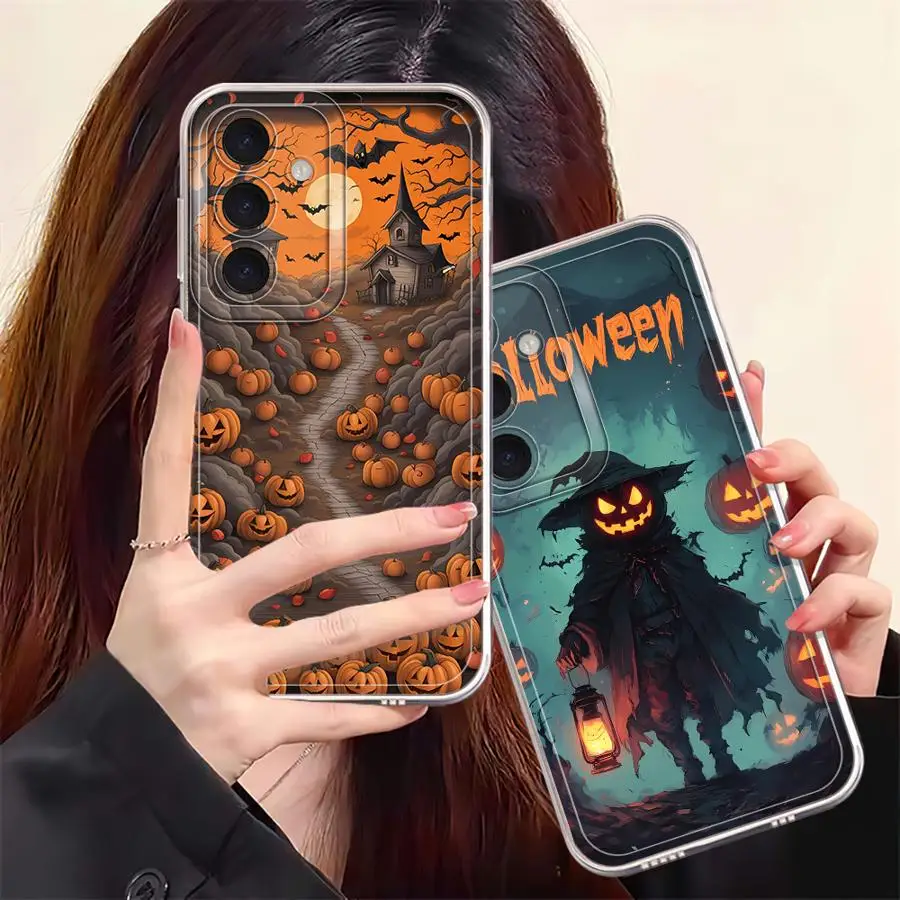 เคสโทรศัพท์ลายผีฮาโลวีนสุดเท่ สำหรับ Samsung Galaxy A71 A50 A52s A12 A16 A17 A21s A32 A52 A51 A72 A31