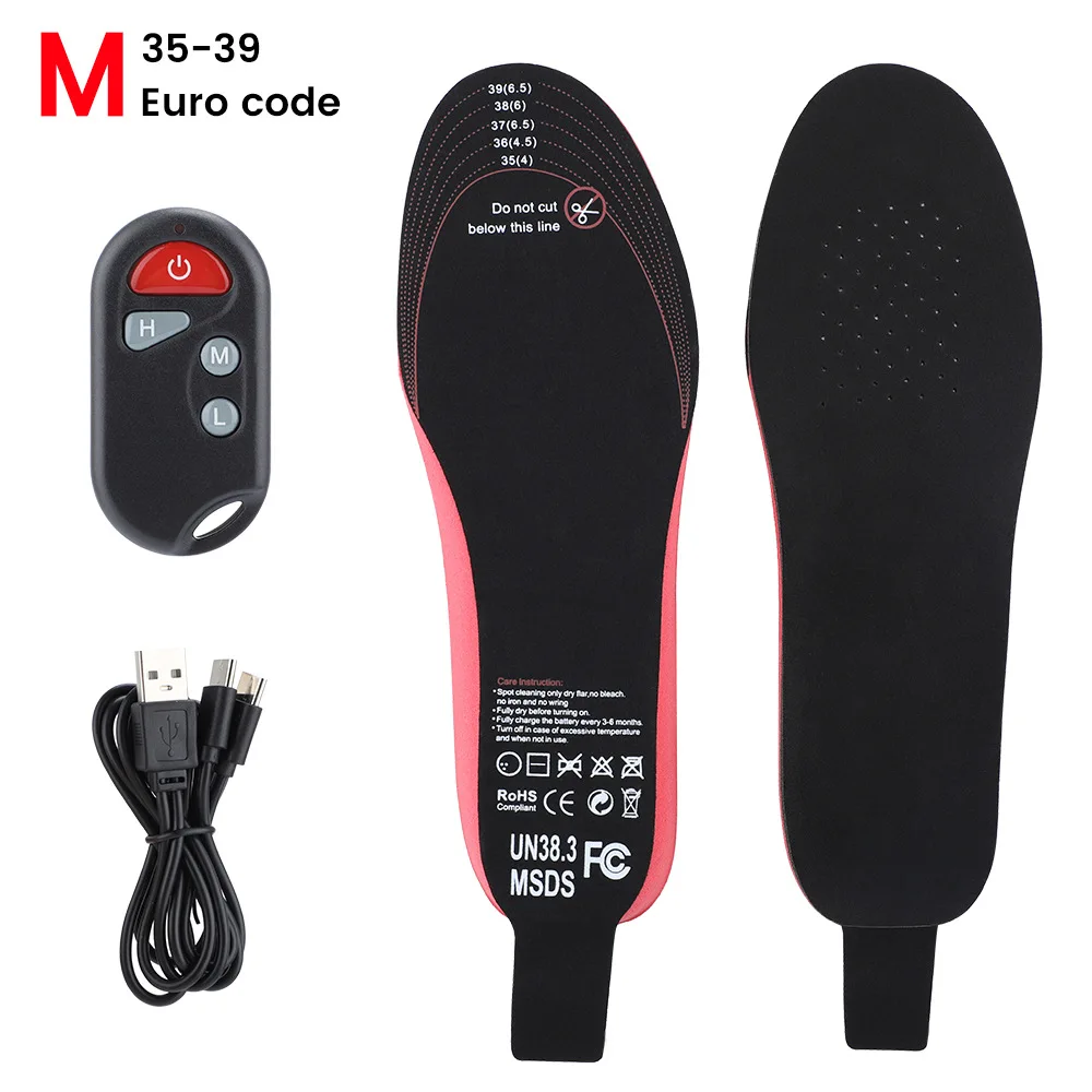 Heating Insole Intelligent Remote Control Three-speed Temperature Control Warm InsoleOutdoor Wireless Heating Insole Electric
