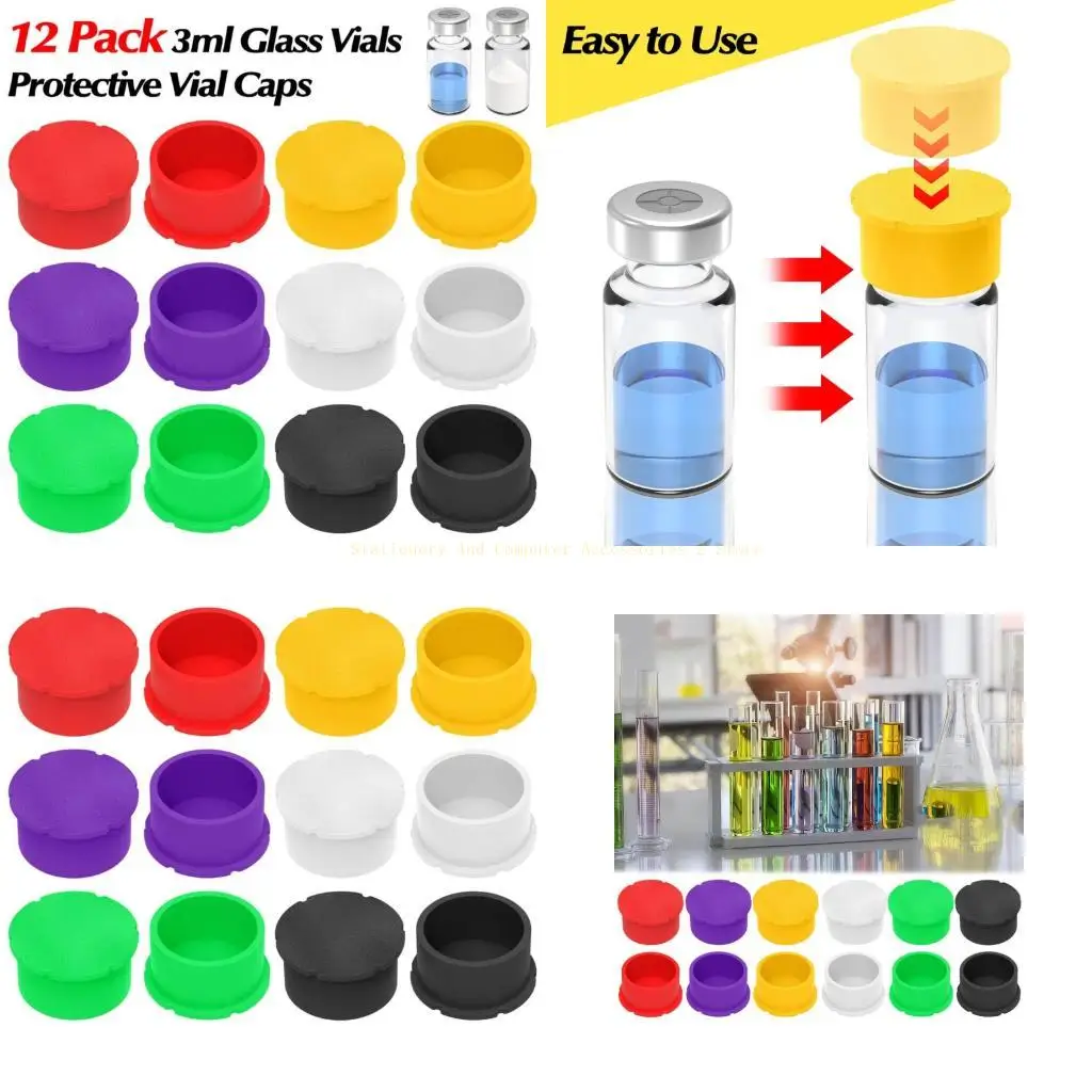 Lab Bottle Protective Canopies 12 Divisions 3ml Impermeable Multiple Color Organization
