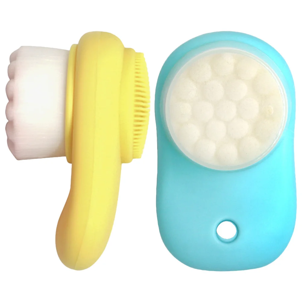 2 szt. Silikonowa szczoteczka do mycia twarzy, głęboko oczyszczająca, złuszczająca, usuwająca zaskórniki, do skóry wrażliwej