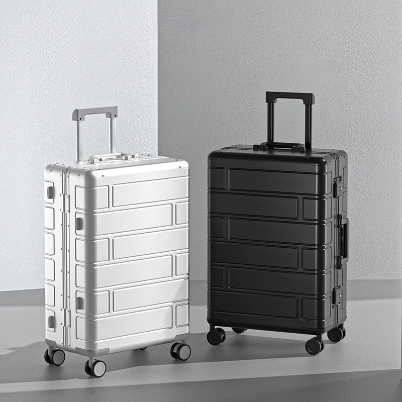 

20"24"28 Inch All Aluminum-magnesium Alloy Travel Suitcase Business Rolling Luggage Trolley Case Carry on Luggage Boarding Box