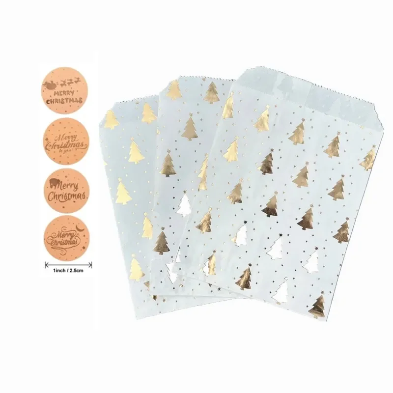 Đáng Yêu Giấy Kraft Kẹo Bánh Quy Túi Ông Già Noel Người Tuyết Quà Tặng Giáng Sinh Đóng Gói Túi Quà Giáng Navidad Năm Mới Trang Trí Tiệc Tiếp Liệu