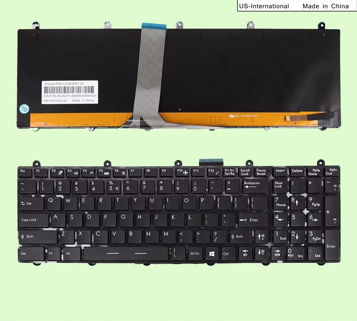 

Клавиатура для MSI GT60 GT70 GT780 GT783 GX780 с подсветкой, американская раскладка