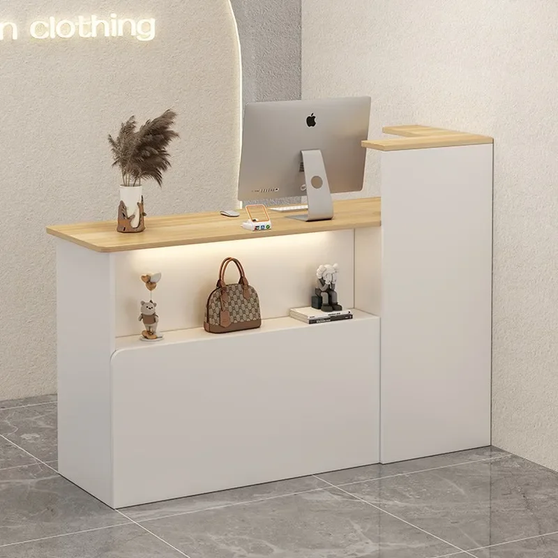 for Modern Simple Bar Front Desk Reception Counter for Supermarket Convenience Store Checkout Clothing Store Small Cashier