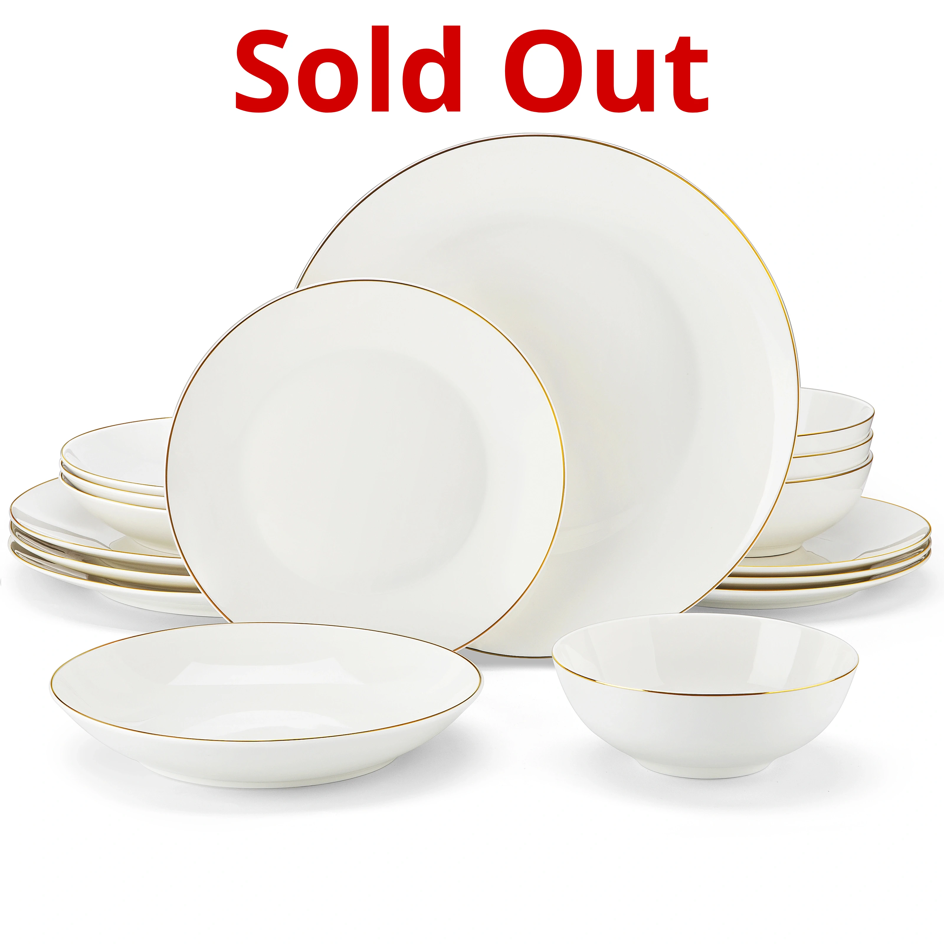 MALACASA JERA 16/32-PIECE Nordic European White Porcelain Tableware Set with Bowl,Dinner&Dessert&Soup Plate Set for 4/8