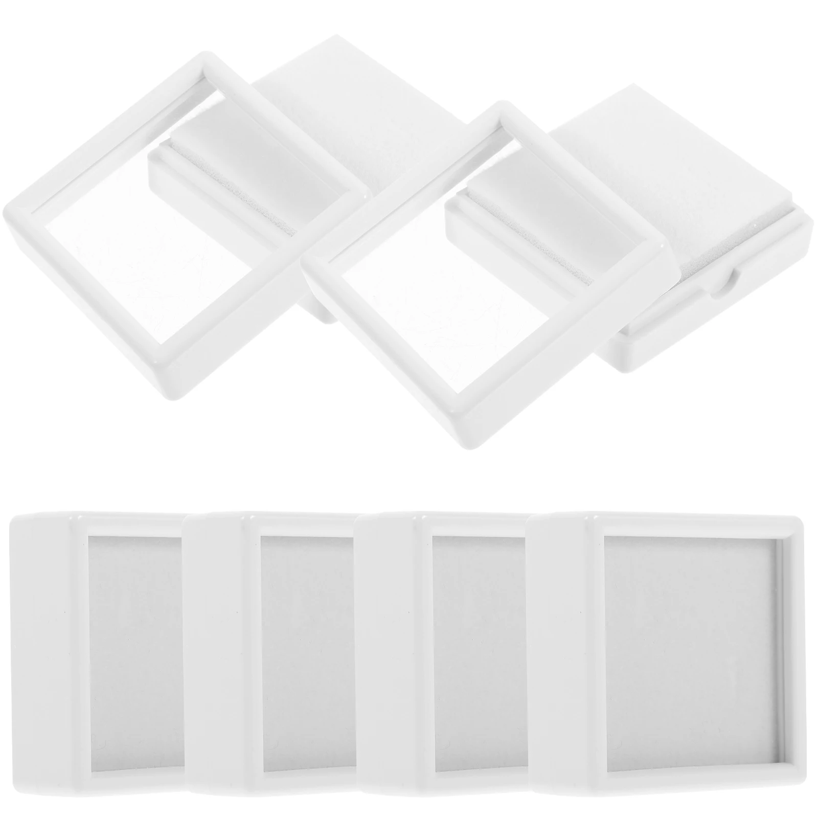 

6 Pcs Jewelry Storage Case Gemstone Display Box ABS Lightweight Compact Necklace Medal Brooch Pin Holder Shirt Boxes Gifts