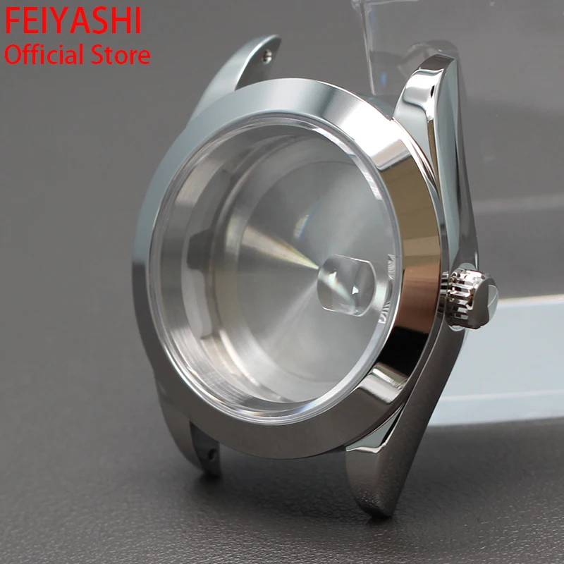 36mm/40mm Stainless Steel watch Cases Sapphire Crystal Glass For Day Date NH34 NH35/36 Miyota 8215 Movement 28.5mm Dial Air King