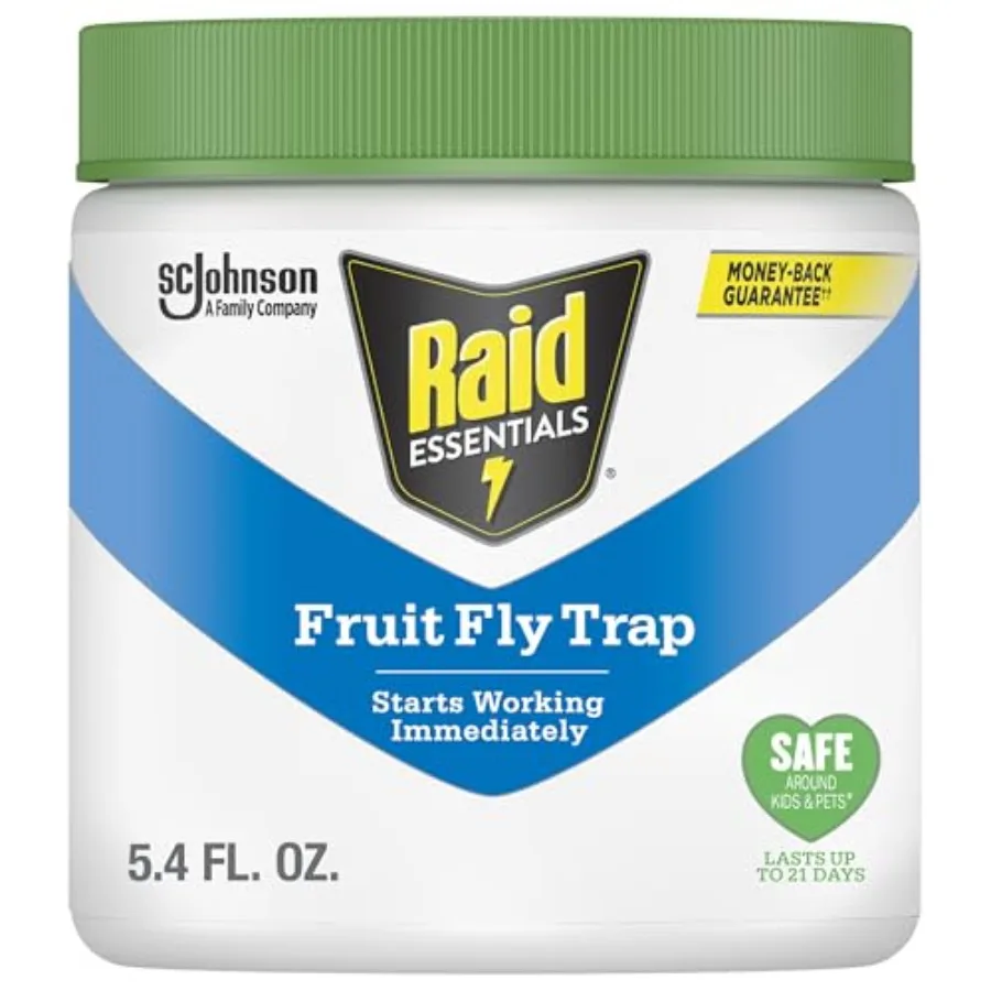 Essentials Fruit Fly Trap, Made with Essential Oils, Child and Pet Safe, 5.4 oz