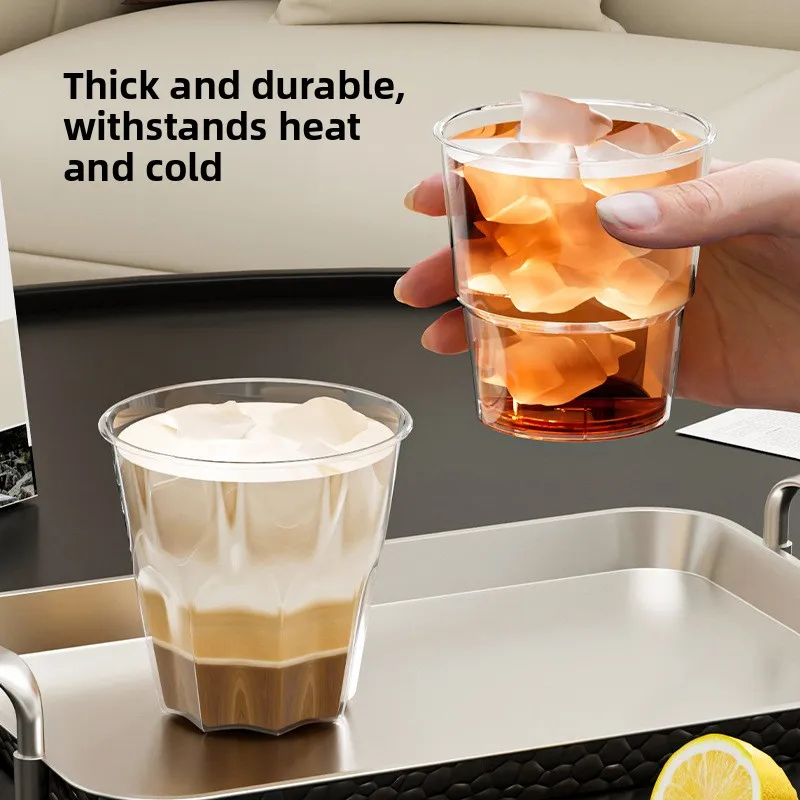 Thickened Hardened Plastic Cup Space Tea Drinking Cup Transparent Beverage Alcohol Cup Air Travel Cup Disposable Cup