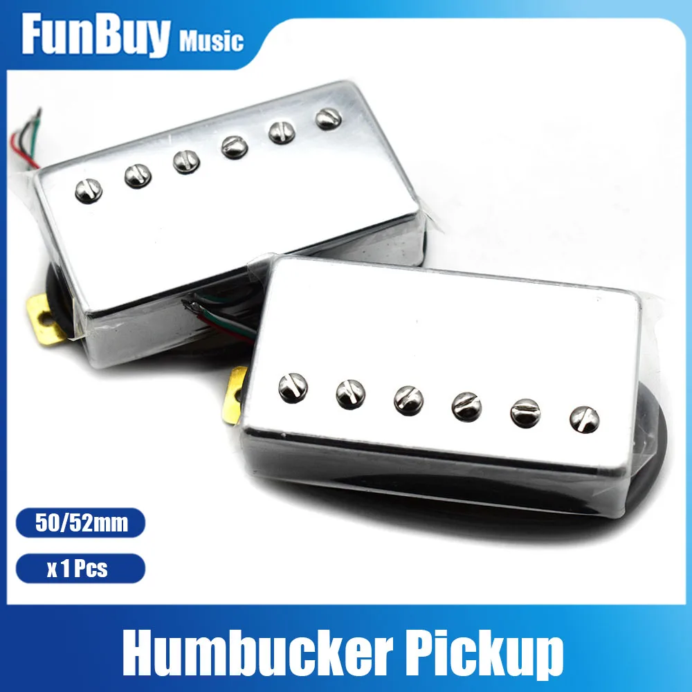 Electric Guitar Double Coil Humbucker Pickup Neck Bridge Pickup 50mm 52mm Ceramic Magnet 2 Conductor for LP Guitar