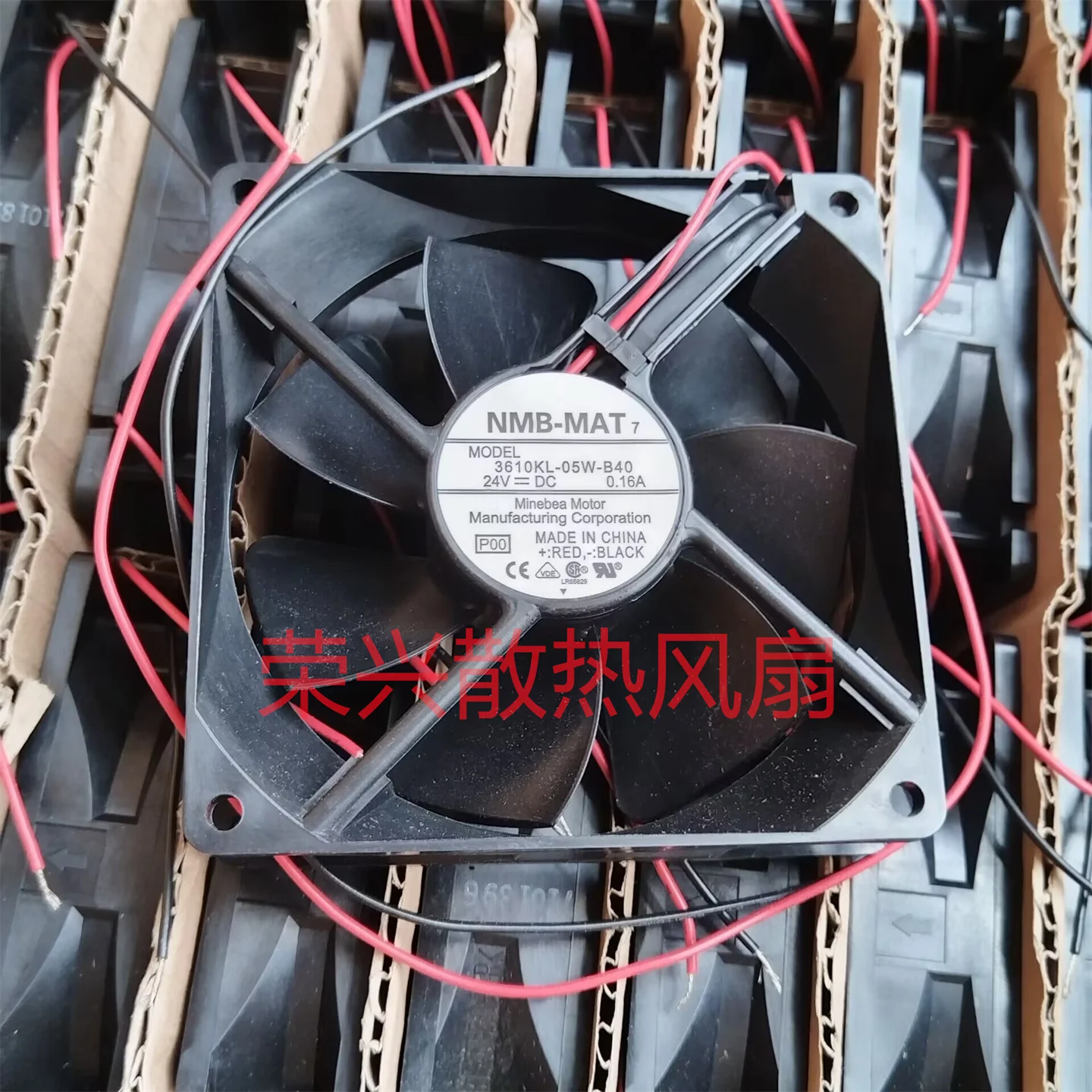

NMB 3610KL-05W-B40 DC 24V 0.16A 90x90x25mm 2-Wire Case Cooling Fan