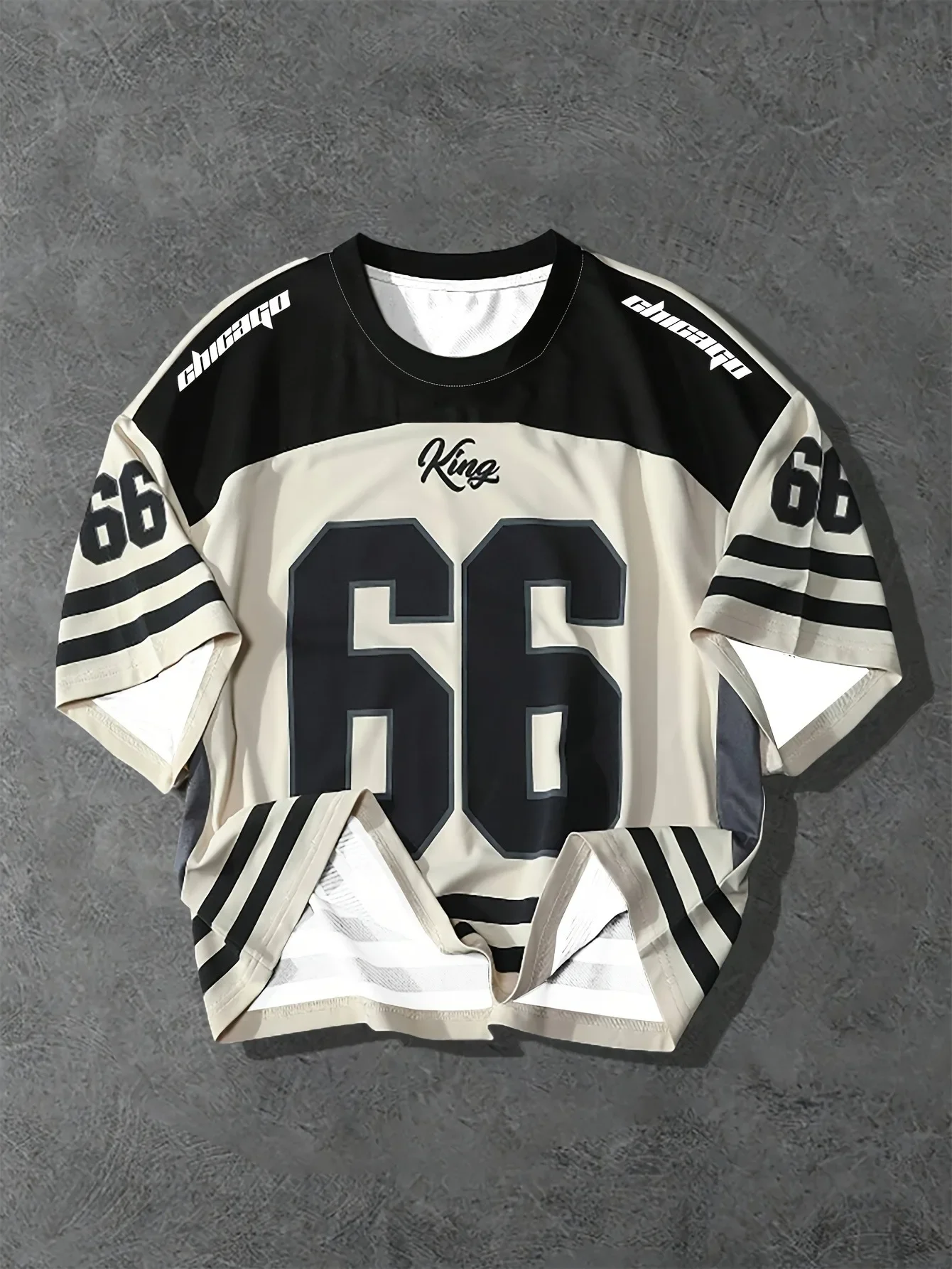 

Men's Casual Crew Neck T-Shirt Chicago Alphabet Printed Pattern Polyester Pullover For Summer Daily Outdoor Street Wear Clothing