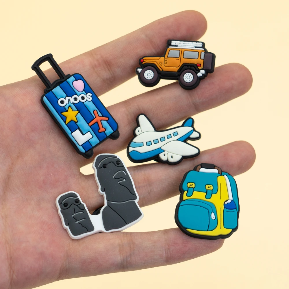 1/30 Stück Weltreise-Schuhanhänger für Damen, Herren, Kinder, Spanien, Frankreich, USA, lässig, Urlaub, Schuhzubehör, Dekorationen, Sonne, Strandnadeln – Detail 6