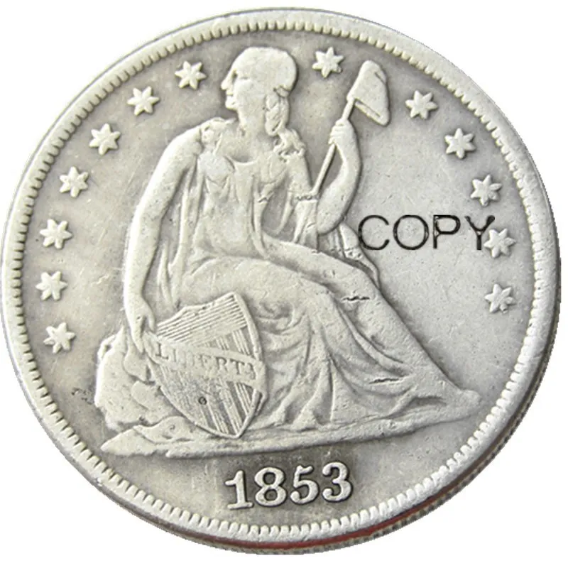 1853 Seated Liberty Dollar Silver Plated Copy Coins