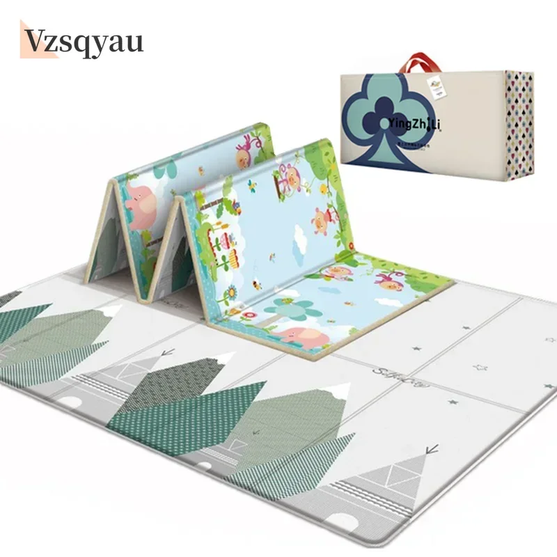 

Waterproof Baby Play Mat Room Decor Foldable Child Crawling Mat Gift 0.6/1CM Double-sided Kids Rug Soft Foam Carpet Game Playmat