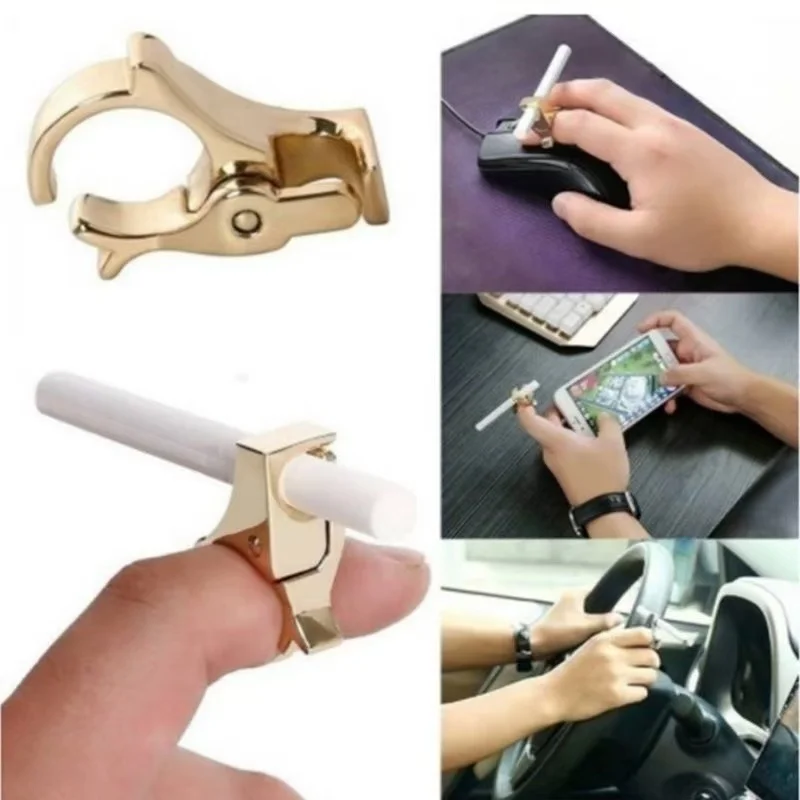 

Hot Selling Cigarette Holder Metal Ring Cigarette Clip Anti-Scald Anti-Yellow Finger Smoking Accessory for Men Women