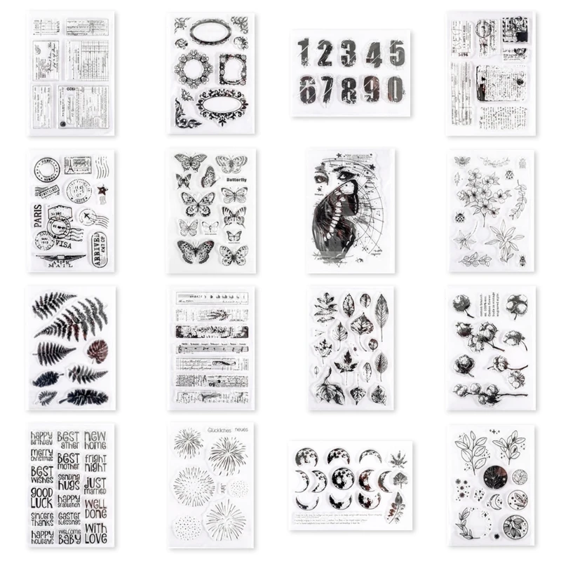 아름다운 축복 클리어 실리콘 스탬퍼 DIY 크리스마스 새해 카드 스크랩북 종이 예술 공예 용품 만들기