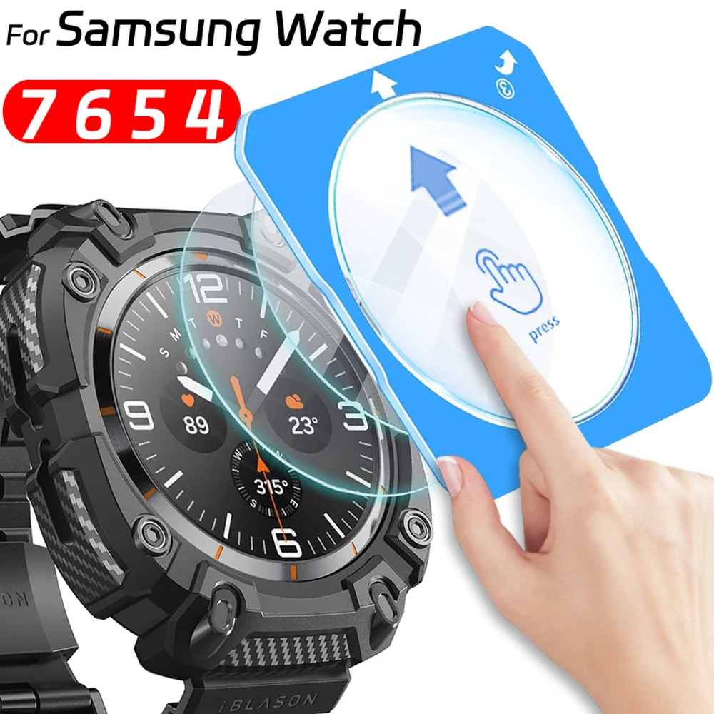 

1-5Pack Tempered Glass For Samsung Galaxy Watch 7/6/5/4 40mm 44mm Ultra 47mm 6 Classic Protective Screen Film Quick Pasting Kit
