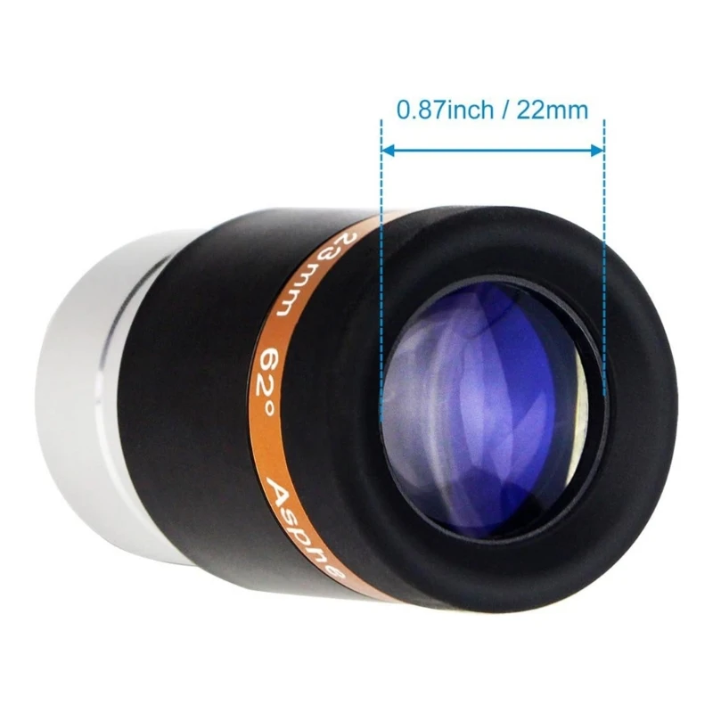 Oculari Lente telescopica da 4/10/23 mm Oculare asferico da 62 gradi per A0KF da 1,25 pollici