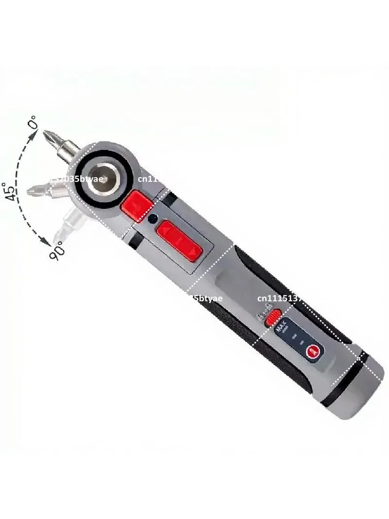 Multi-Angle Adjustable Cordless Electric Screwdriver, Lithium Powered Torque Control Compact Tool for Home DIY and Repair
