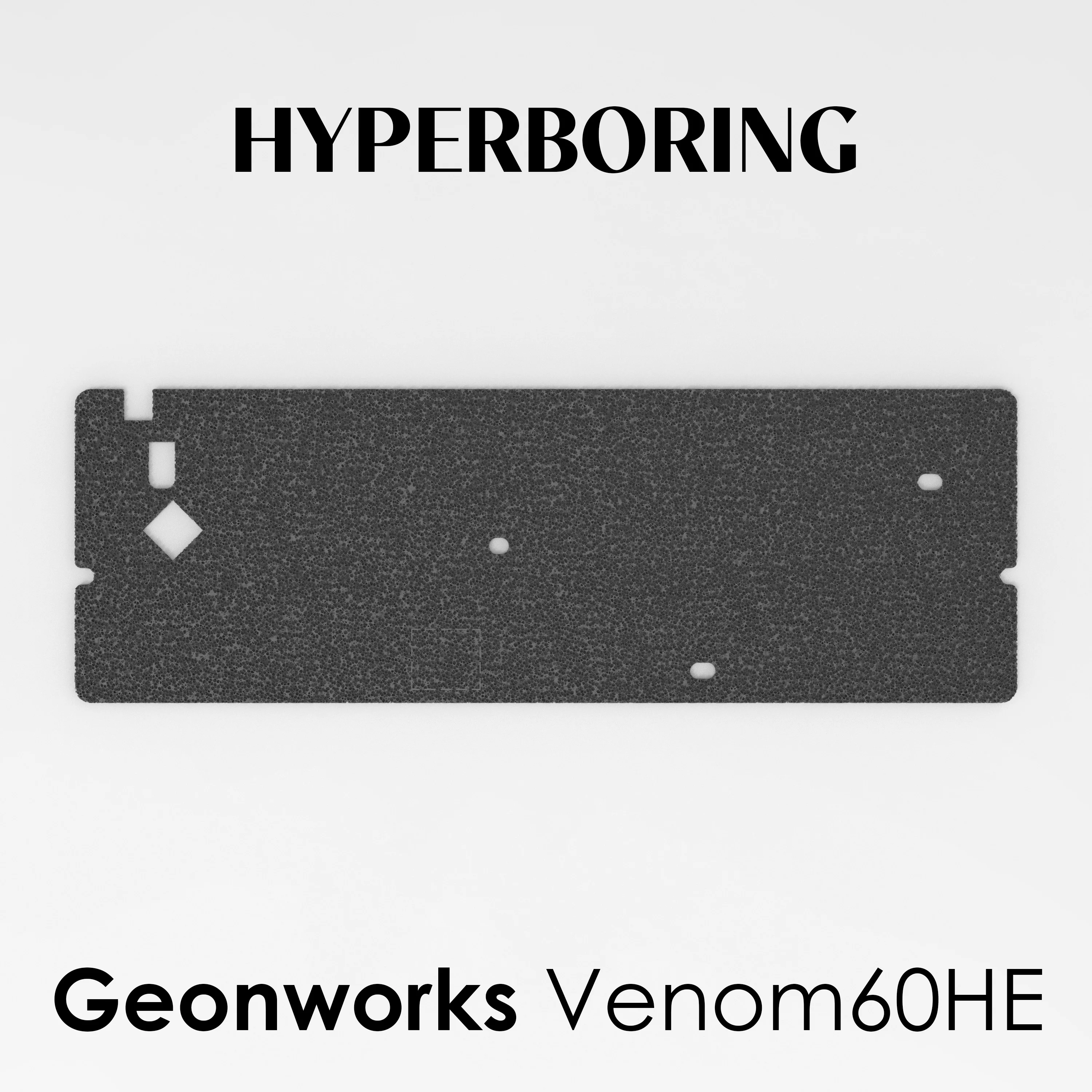 Custom Geonworks Venom 60HE Keyboard Plate FR4 Aluminum PC CF Sound Foam Pack for Mechanical Keyboard Accessories