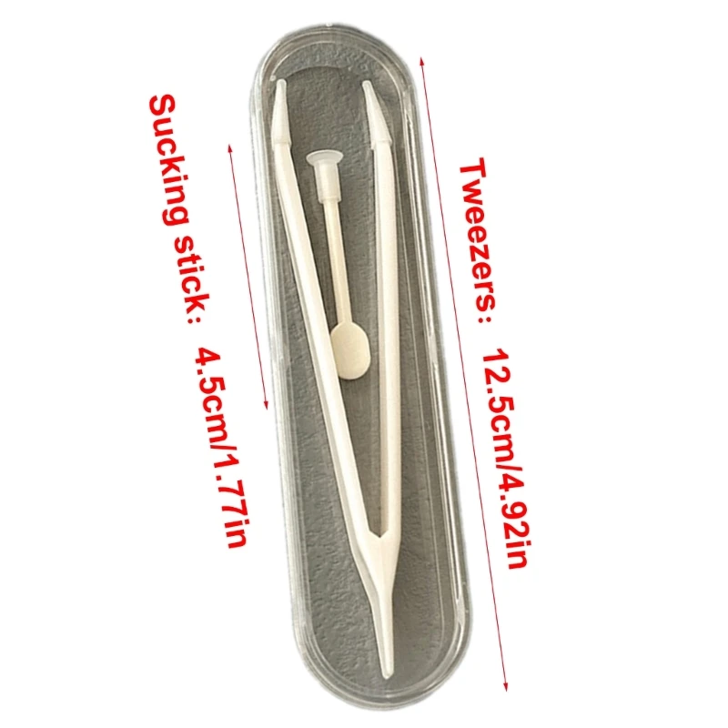 1Set Contact Lenses Tweezers Contact Lenses Remover Transparents Large Long Clamps Rod for Easy Insertion and Removal