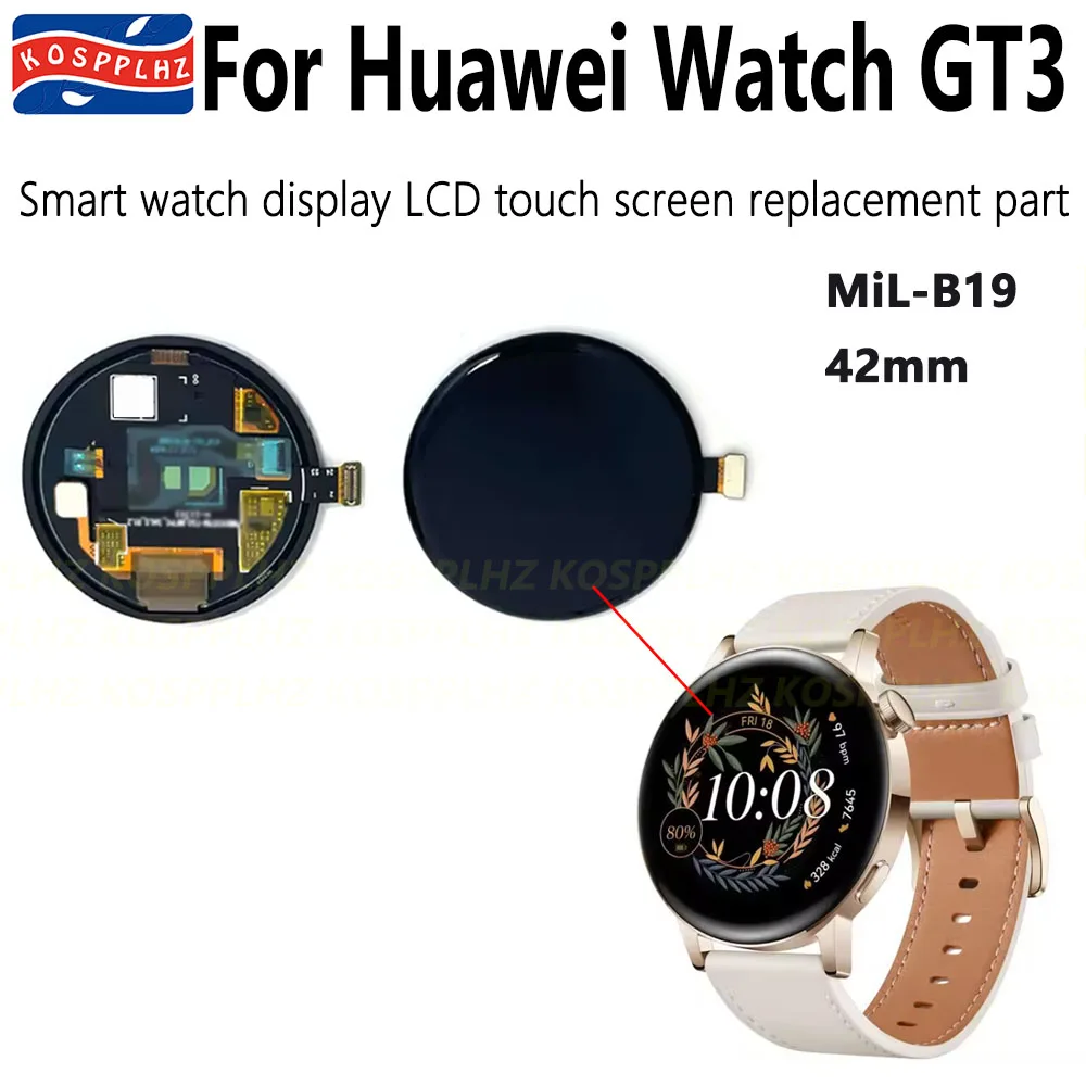 AMOLED Origina для Huawei Watch GT3 42 мм MIL-B19 ЖК-дисплей с цифровым преобразователем сенсорного экрана в сборе для Huawei Watch GT 3, экран