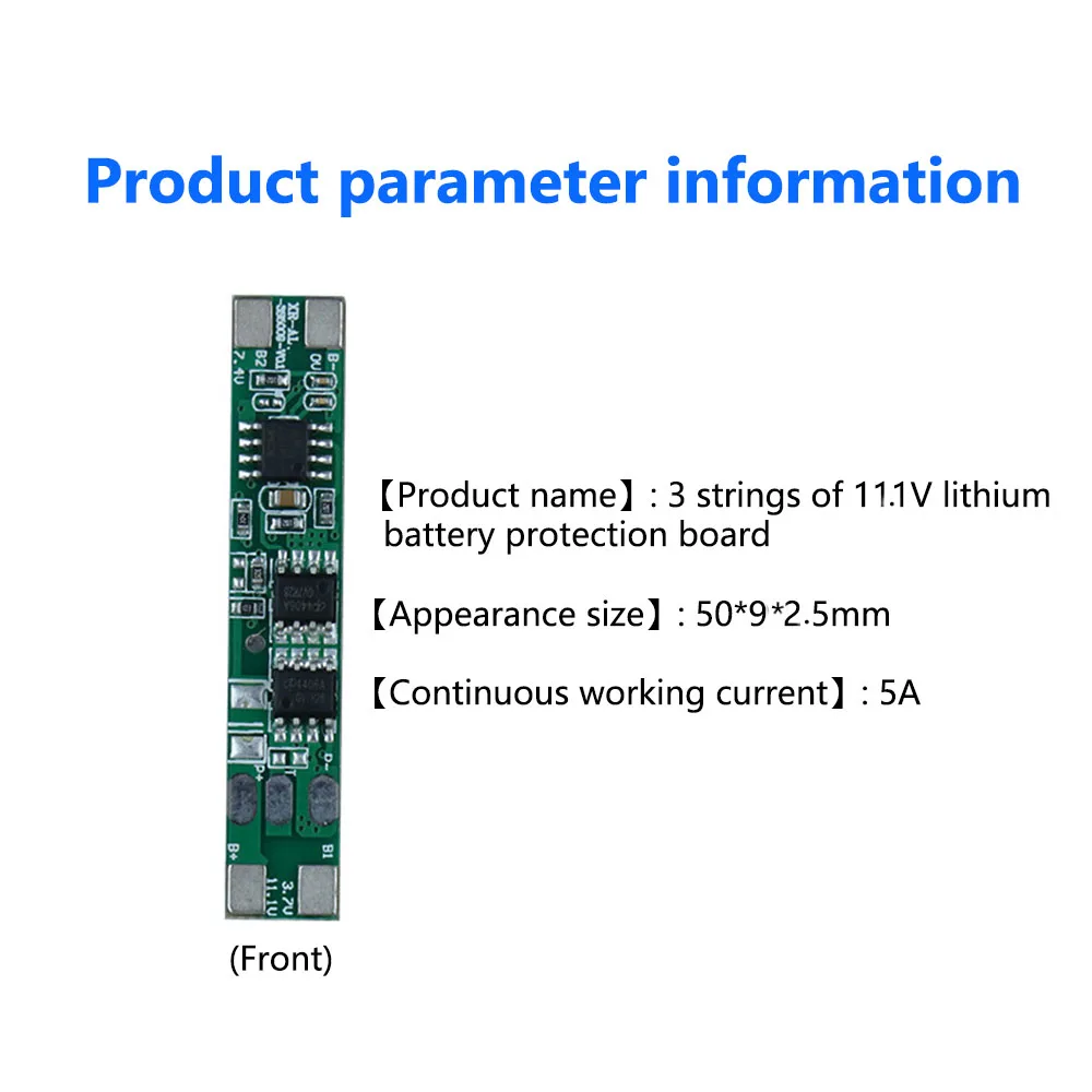 BMS 3S 5A 11.1V 18650 Li-ion Lithium Battery Charger Protection Board with With Nickel Strip Weld Common Port For Power Bank